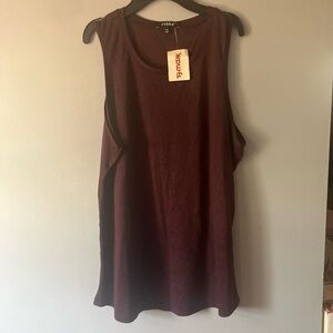 Zobha Women's Sleeveless Tank Top - Burgundy